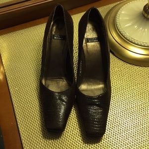 Stuart Weitzman Brown Leather Heels